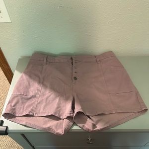 Pistola Tammy Mauve Dusty Pink Lavender Button Up Down Shorts Size 16W Women’s